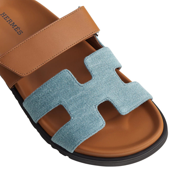 Hermes Chypre Sandal Bicolor/Denim